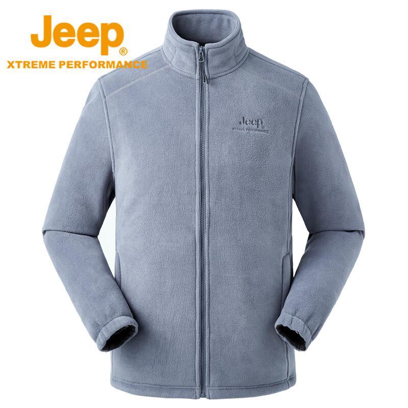 Jeep Мужской флисовый кардиган-толстовка с воротником-стойкой