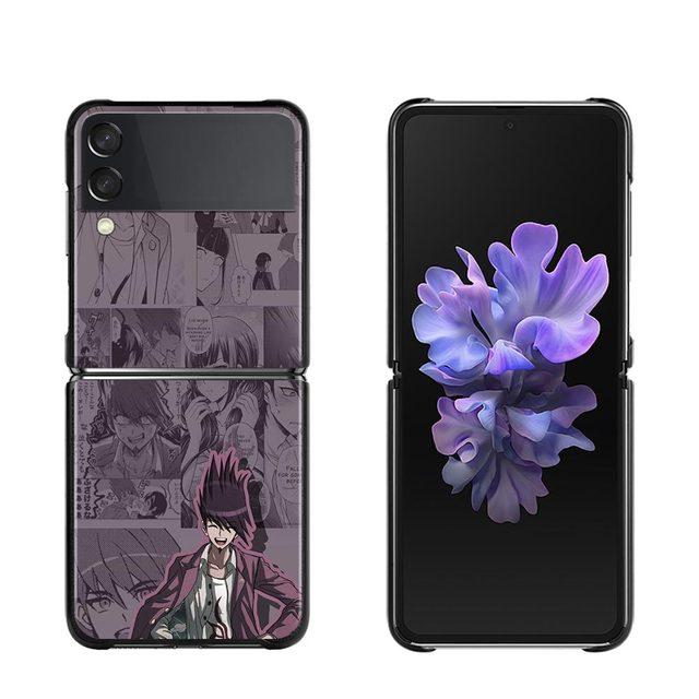 Защитный чехол для телефона Samsung Galaxy Z Flip3 5g, чехлы на заднюю панель для Samsung Z Flip Capa Black Shell Fundas Danganronpa Cartoon