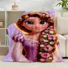 1PC Princess Rapun-zel Flannel Blanket Gift, Suitable for Both Men And Women, Soft Ideal for Beds And Sofa, Birthday Or Christmas Gift
