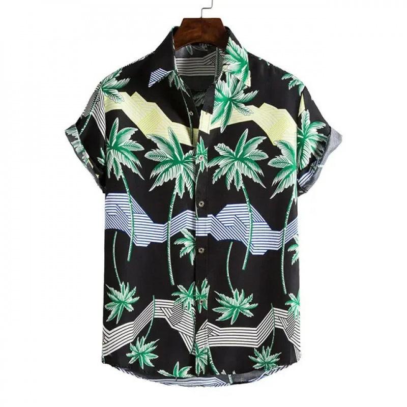 2026 Hawaiian short-sleeved shirt, men's new summer casual shirt