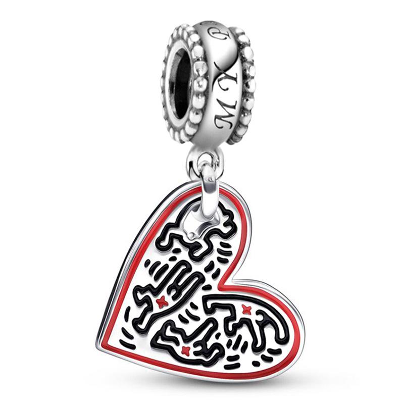European Style DIY Charm Beads for Jewelry Making, Gold Plated CZ Heart Animal Dangle Charms, Pandora Compatible Bracelet Necklace Accessories