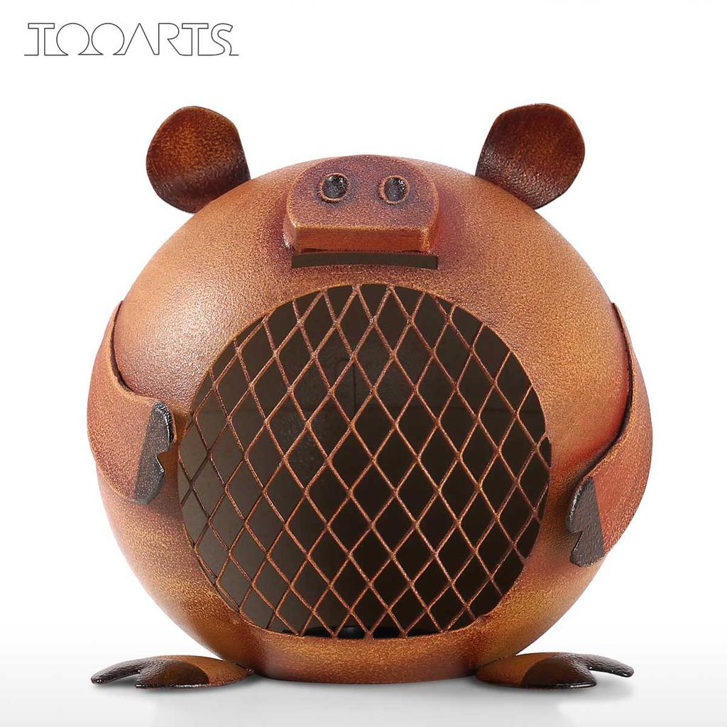 Lovely Piggy Bank Money Saving Bank for Kids Iron Coin Bank Nursery Gift Decor Decorative Ornament