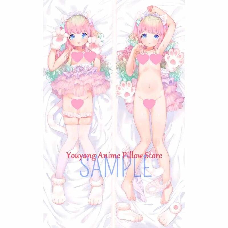 Чехол на подушку в стиле аниме Dakimakura, полностью обнаженная рождественская наволочка с 2-сторонним принтом, обнимающая подушка для тела