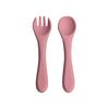 2pcs Bpa-free Soft Silicone Spoon And Fork Feeding Set For Babies Toddler Cutlery Solid Food Tableware Children
