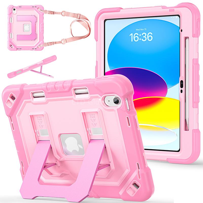 Protective Case For iPad 11th A16 10th Generation 10.9 11 inch Tablet Case Kickstand Holder Shoulder Strap iPad Case