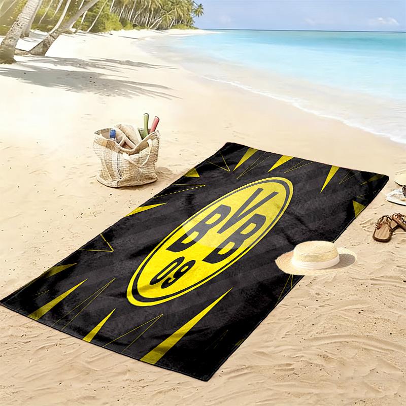 Vibrant BVB Logo Design beach towel beach Outdoor camping quickdrying swim towel Outdoor pool towel swim Fashion printing beach