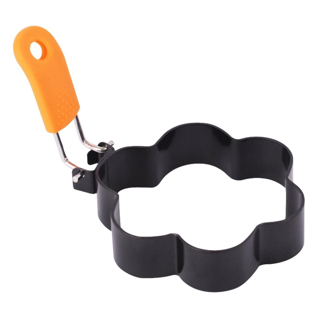 Кольцо для яиц со складной ручкой, кольца для яиц в форме сердца из нержавеющей стали для жарки яиц, английских кексов, приготовления сэндвичей на завтрак, бургеров