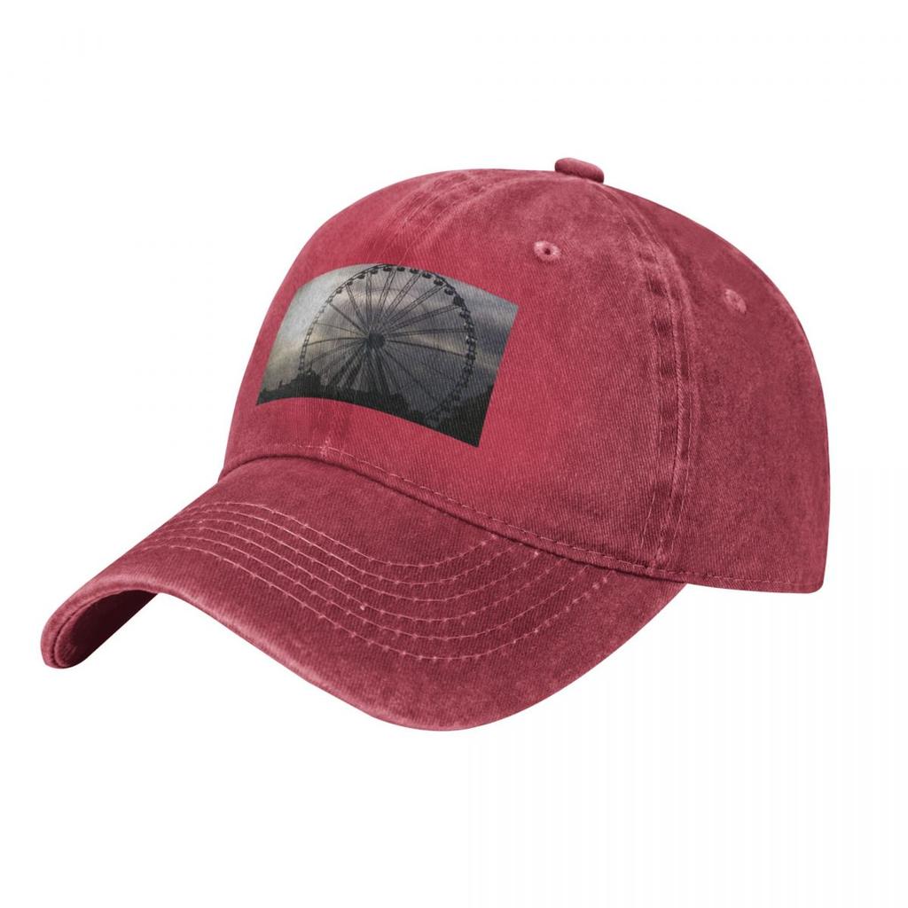 Ferris Wheel In Torquay Devon Baseball Cap Beach Anime sailor cap for Unisex Luxury Brand Unisexs Tennis Womens