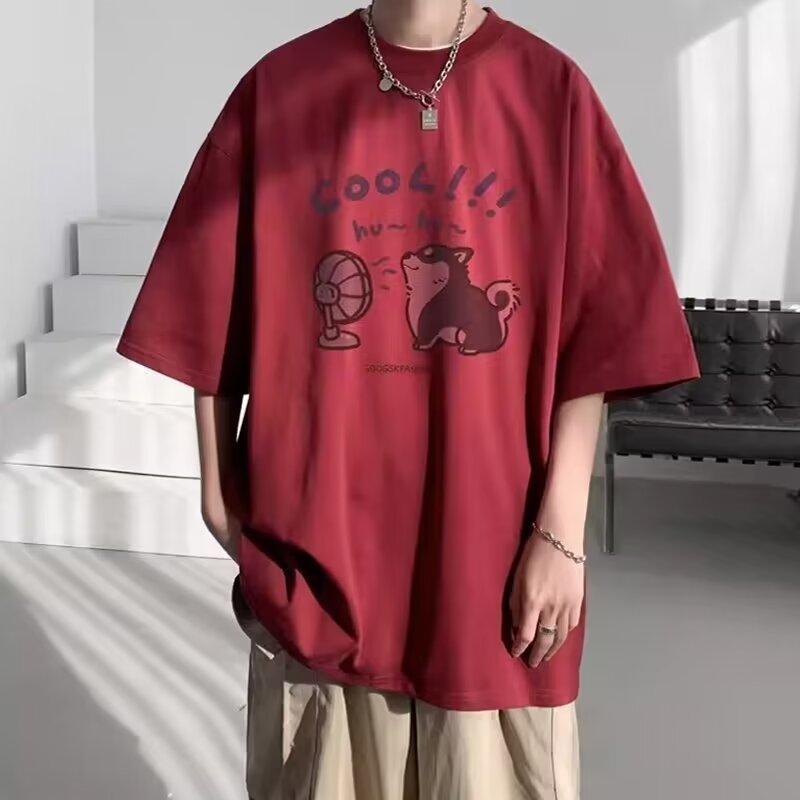 Мужская модная футболка с круглым вырезом и короткими рукавами с принтом для лета, свободный повседневный топ