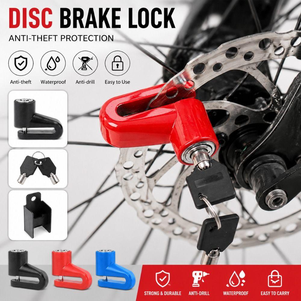 Key Lock Bike Lock Steel Wire Scooter Lock Portable Bicycle Disc Brake Lock Mountain Bike