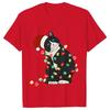 Fashion Trendy T Shirt Short Sleeve Tees for Women Funny Christmas Lights Cat T Shirts Female Korean Casual Streetwear T-shirt