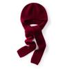 Hat and scarf integrated balaclava hat women's new winter warm and cold knitted hat scarf