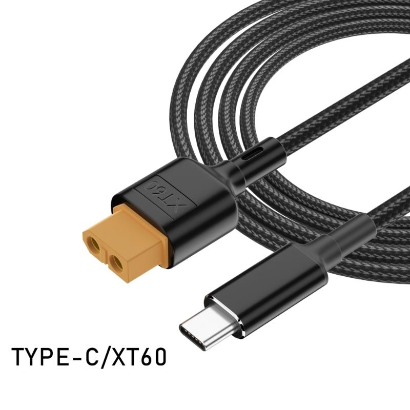 Зарядный кабель Type C на XT60, провод зарядного устройства XT60 для M4 Pocket / M7 M6, огнестойкий шнур, кабель-адаптер для зарядки