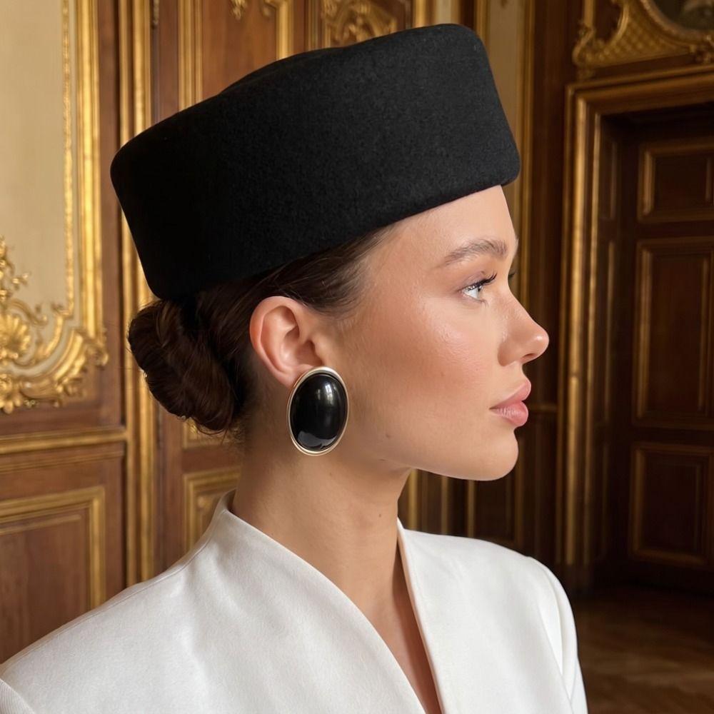 Fedoras Pillbox Hat French Style Airline Stewardess Caps Uniform Stewardess Hat Beret Hat Ball