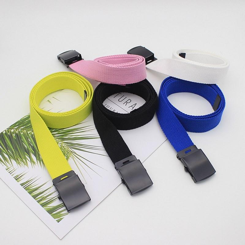 Женский ремень из холста, джинсовый, декоративный, с автоматической пряжкой, тканевый ремень, женский ремень