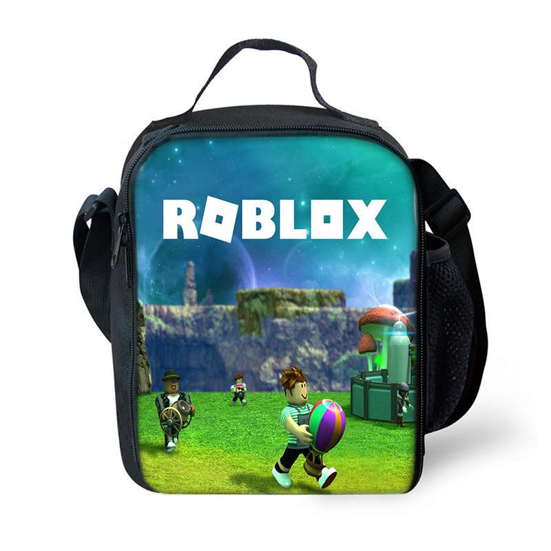 Модная сумка для ланча Roblox для студентов и офисных работников, плечевая сумка из ткани Оксфорд
