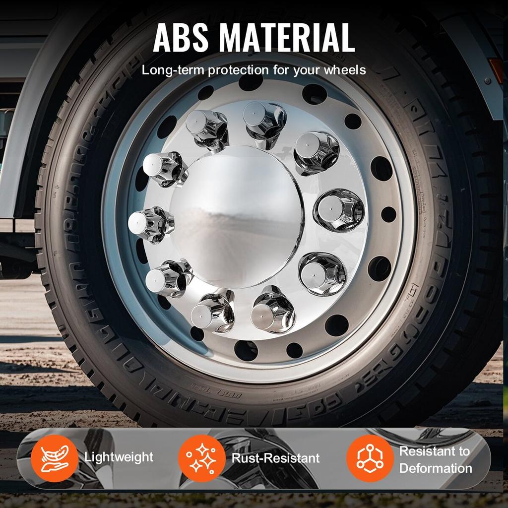 Front Axle Cover Combo Kit ABS Lug Nut Covers with Nut Cover Tools