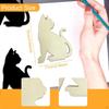 20x Hanging Ornaments Unfinished Wooden Cutouts Halloween Cat Shaped Plaques Pendants Decorative