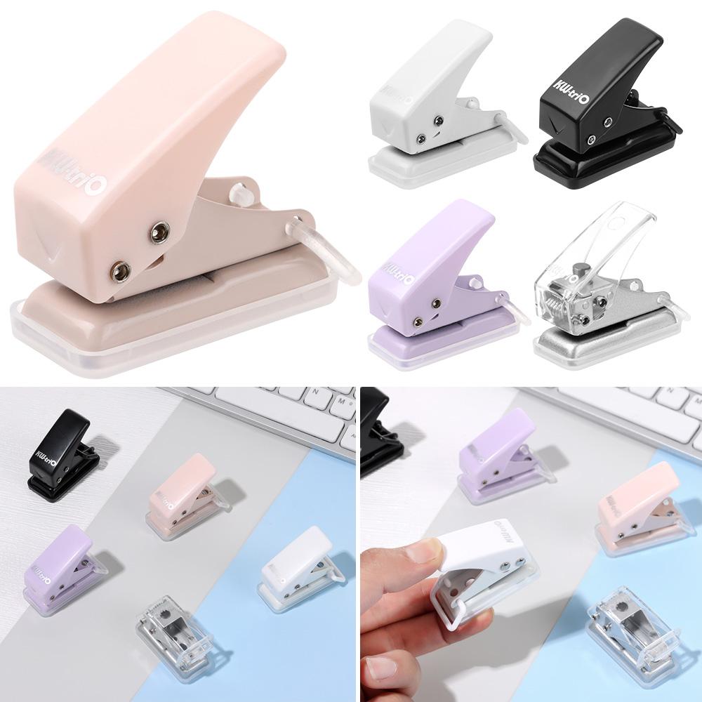 Office Circle Shape Binding Stationery Single Hole Paper Cutter Mini Hole Punch PVC Card Punch