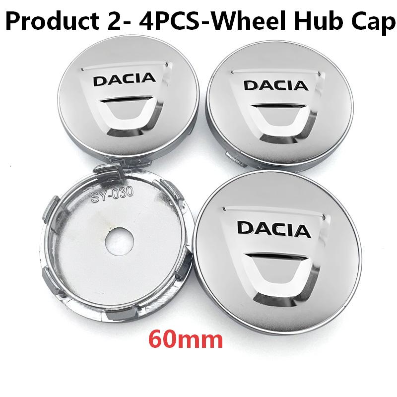 4PCS Anti-Friction Car Hub Cap Kit 56mm-Wear Resistant Car Sticker Fit Dacia Sandero Duster Jogger Spring Logan Bigster Lodgy