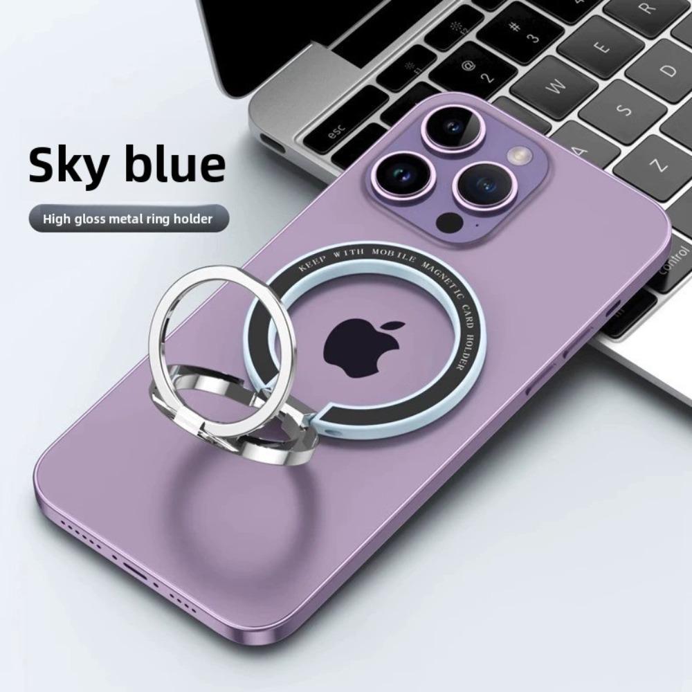 Magnetic Double Folding Ring Bracket Portable Ultra-thin Metal Mobile Phone Universal Magnetic Ring Desktop Bracket