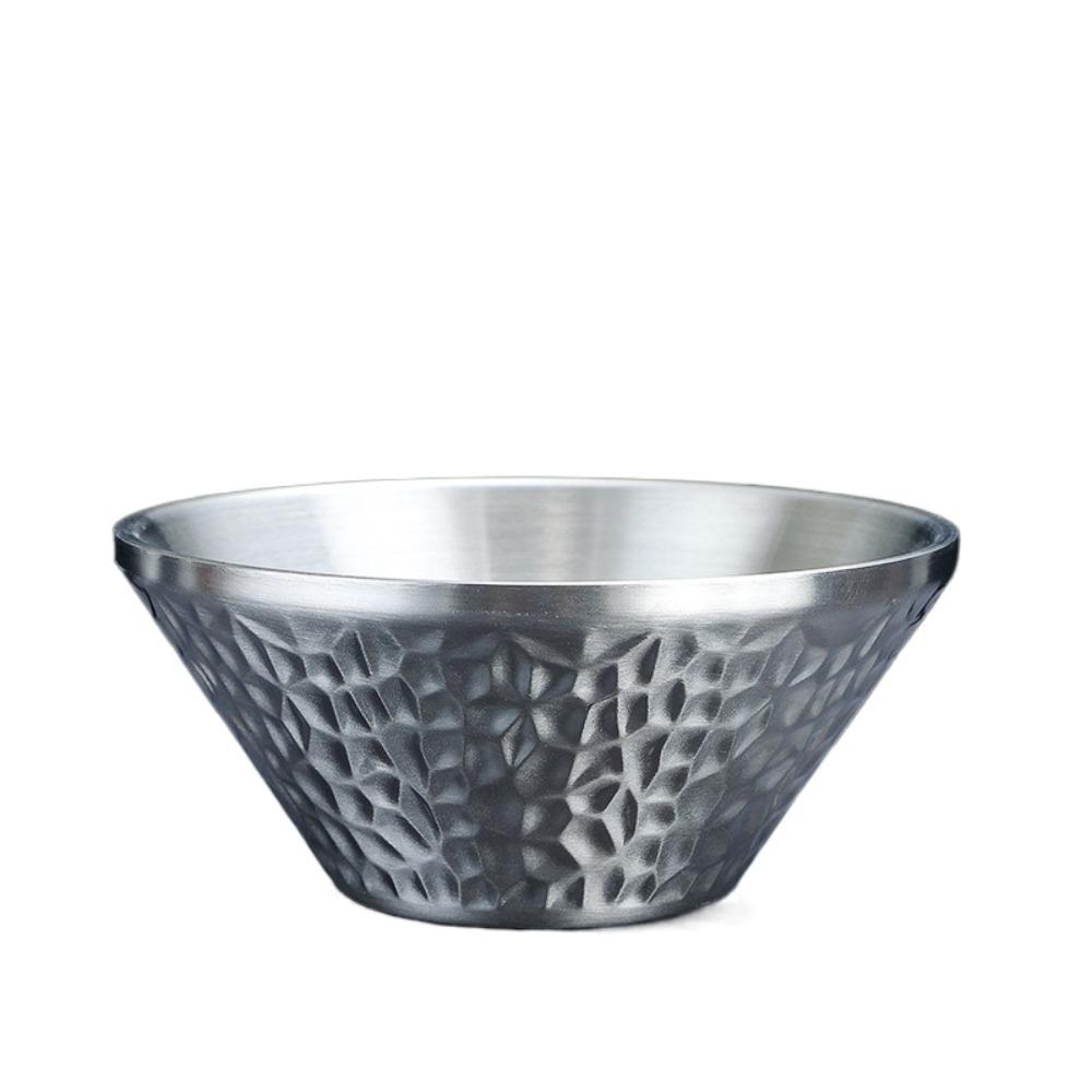 304 Stainless Steel Salad Mixing Bowl Double Layer Ice Shaved Bowl Thicken Ice Cream Bowl  Rice