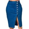 European and American Plus Size Fashion Denim Wrap Skirt