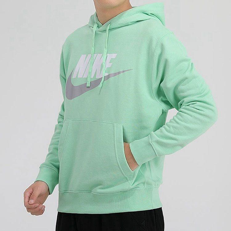 Nike Толстовки Мужские Зеленые С Капюшоном Умеренная Обычная CZ9129-301