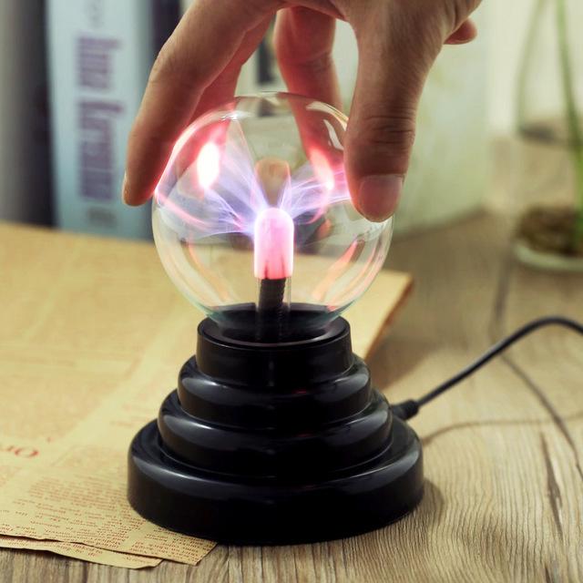 USB-ночник «Ионный шар» – Магический электростатический сенсорный шар-молния