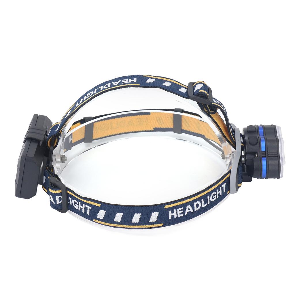 7-ядерный налобный фонарь с большим радиусом действия, перезаряжаемый через USB, уличный рабочий фонарь IPX4, водонепроницаемый, встроенный в