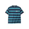 Striped Round Neck Loose Short Sleeve T-Shirt Men Tops Bamboo-Green Midnight-Blue 152428129-2
