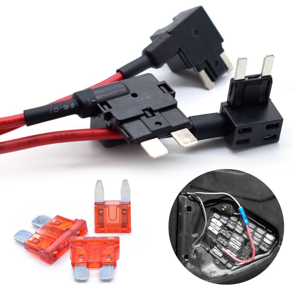 3X 12V Car Blade Fuse Holder Add A Circuit TAP Adapter Micro Mini Standard ATM APM Auto Fuses 10 AMP Car Truck Van SUV Fuse Wire