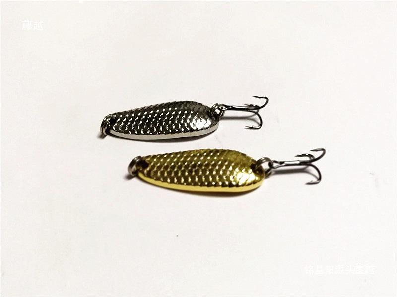 Классическая блесна-ложка "Чешуя дракона": Металлический Бионический Блесна с Одиночным Крючком для Голавля, Солнечного Окуня, Тиляпии