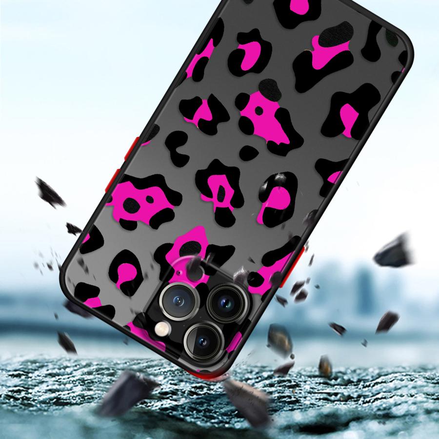 Чехол с леопардовым принтом для iPhone 16 11Pro 13 Mini 7 8 Plus XS Max SE XR 14 Pro 15Pro 12 Матовый чехол