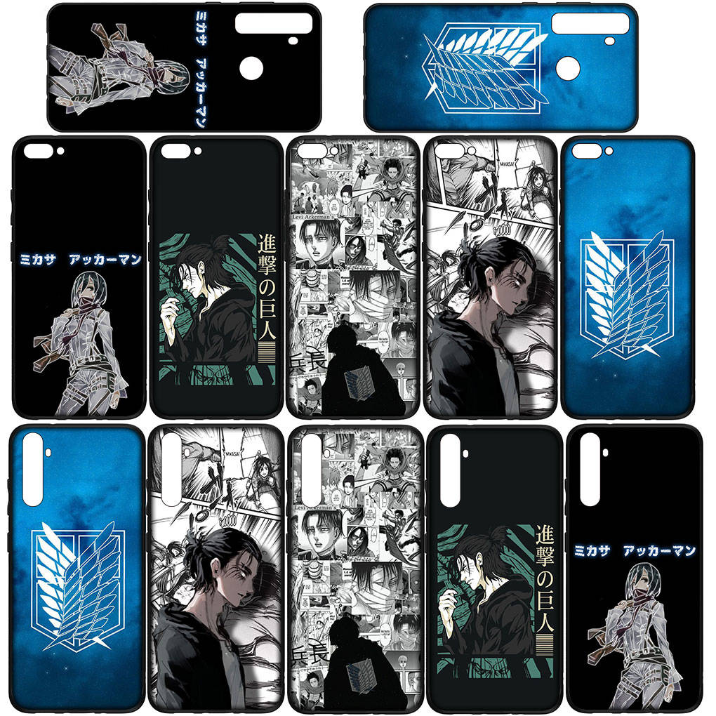 Чехол для телефона Samsung Galaxy S25 S24 S23 iPhone 16 15 Xiaomi Redmi Note 14 13 12 16E X 11 Pro Max Moto Comics Levi Attack On Titan Eren Jaeger Cover
