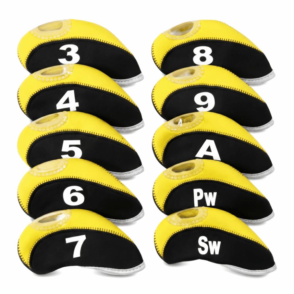 10pcs Neoprene Golf Club Head Covers Scratch Proof Golf Club Head Cover Set Golf course