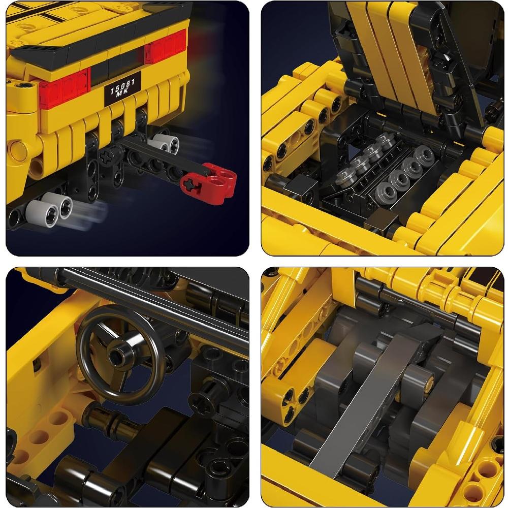 MOULD KING Challenger SRT Hellcat Super Car Block Set Pullable Car Block Set Adult and Children's Building Toys 8+