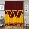 Набор из 2 кухонных штор, штора на дверь гостиной, декорация спальни Washington Commanders, перегородка, блэкаут для зоны, изготовлено из полиэстера
