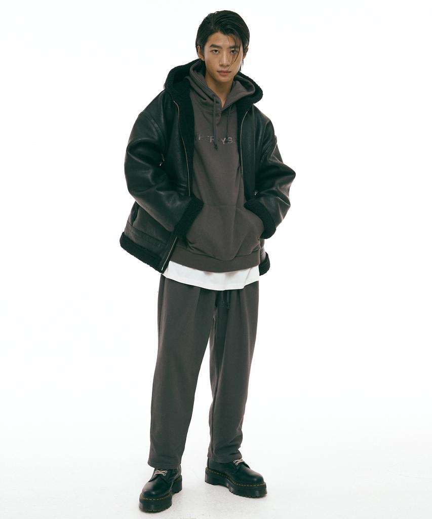 HYII Double-Pleat Tapered Sweatpants [Charcoal Gray]