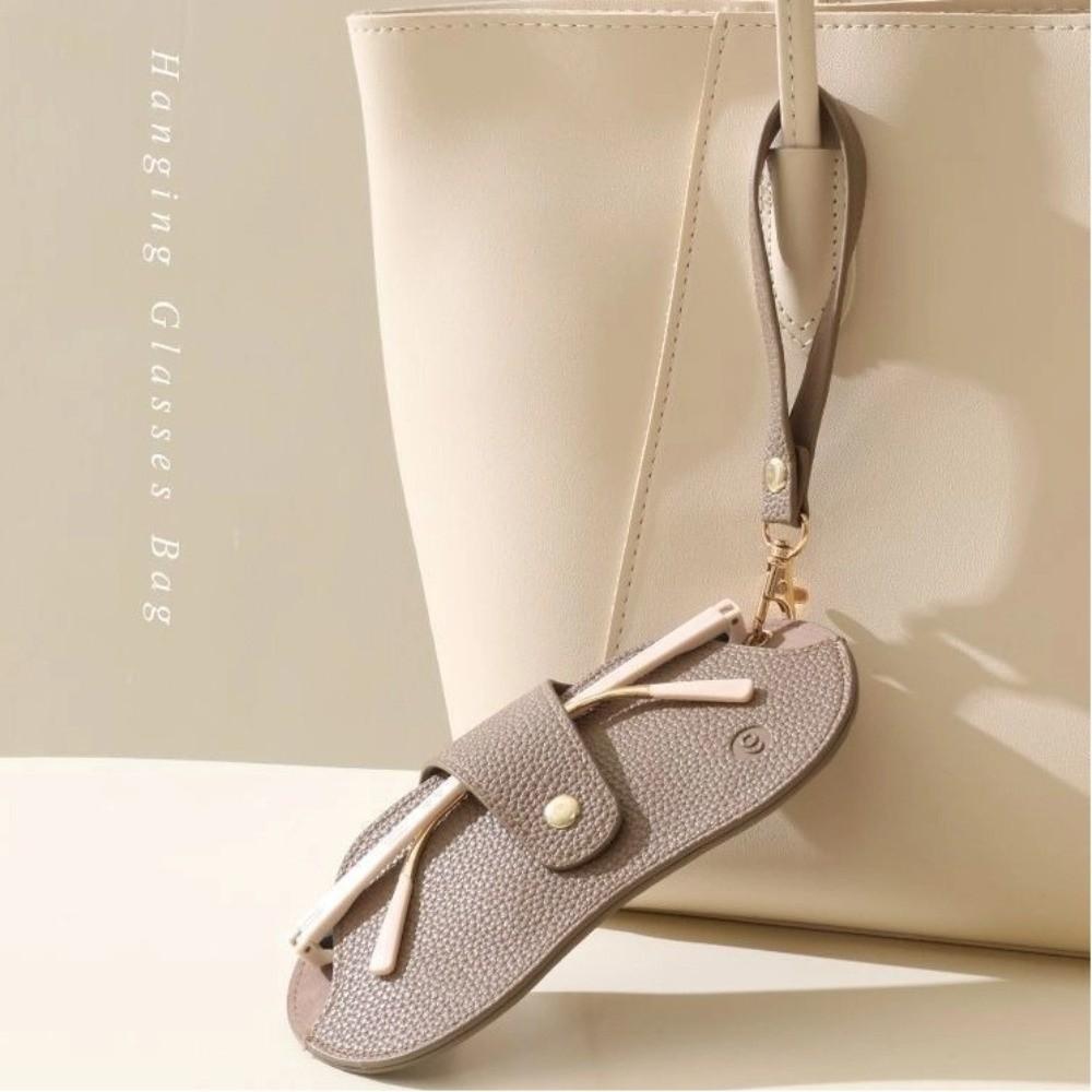 Hanging Sunglasses Case Pu Leather Eyeglasses Bag Portable Glasses Bag