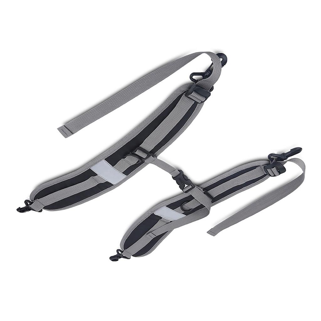 Нейлоновый рюкзак с регулируемыми плечевыми ремнями, поясом, запасными частями, аксессуарами (Черный + серый)