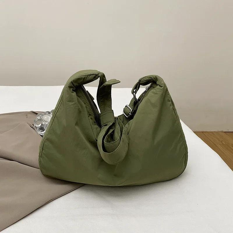 Сумка через плечо с индивидуальным нишевым дизайном, объемная сумка из полой ткани, большая вместимость для хранения вещей в дороге