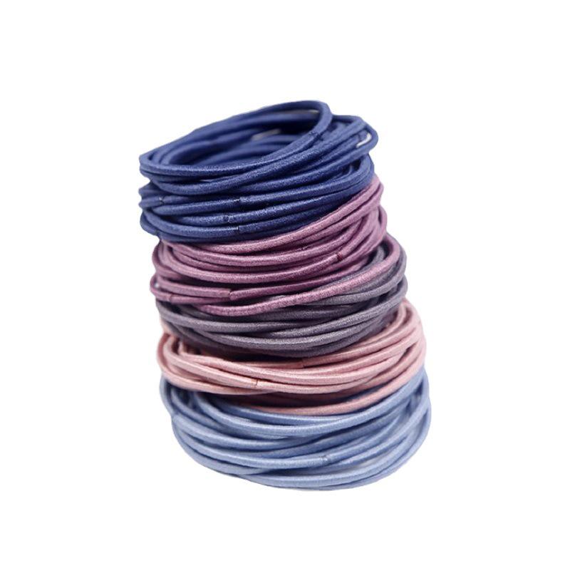 Thin Macaron Color Rubber Hair Band - Cute Korean Style Headband for Women and Students