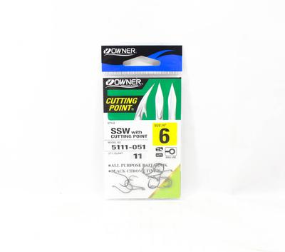 Owner Крючок SSW Cutting Point, размер 6, черный (8196)