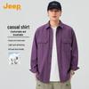 JEEP Men's 100% Cotton Loose-Fit Utility Shirt Jacket