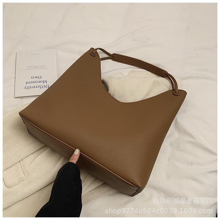 Trendy Fashion Tote Mother and Child Bag 2025 New Autumn and Winter Retro Niche Shoulder Bag High-end Underarm Bag