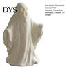 White Ghost Decor 3D Printed Statue Ornament, Funny Figurine, Minimalist Pleated Spooky Home Accents Cloak Sculpture for Halloween Tabletop