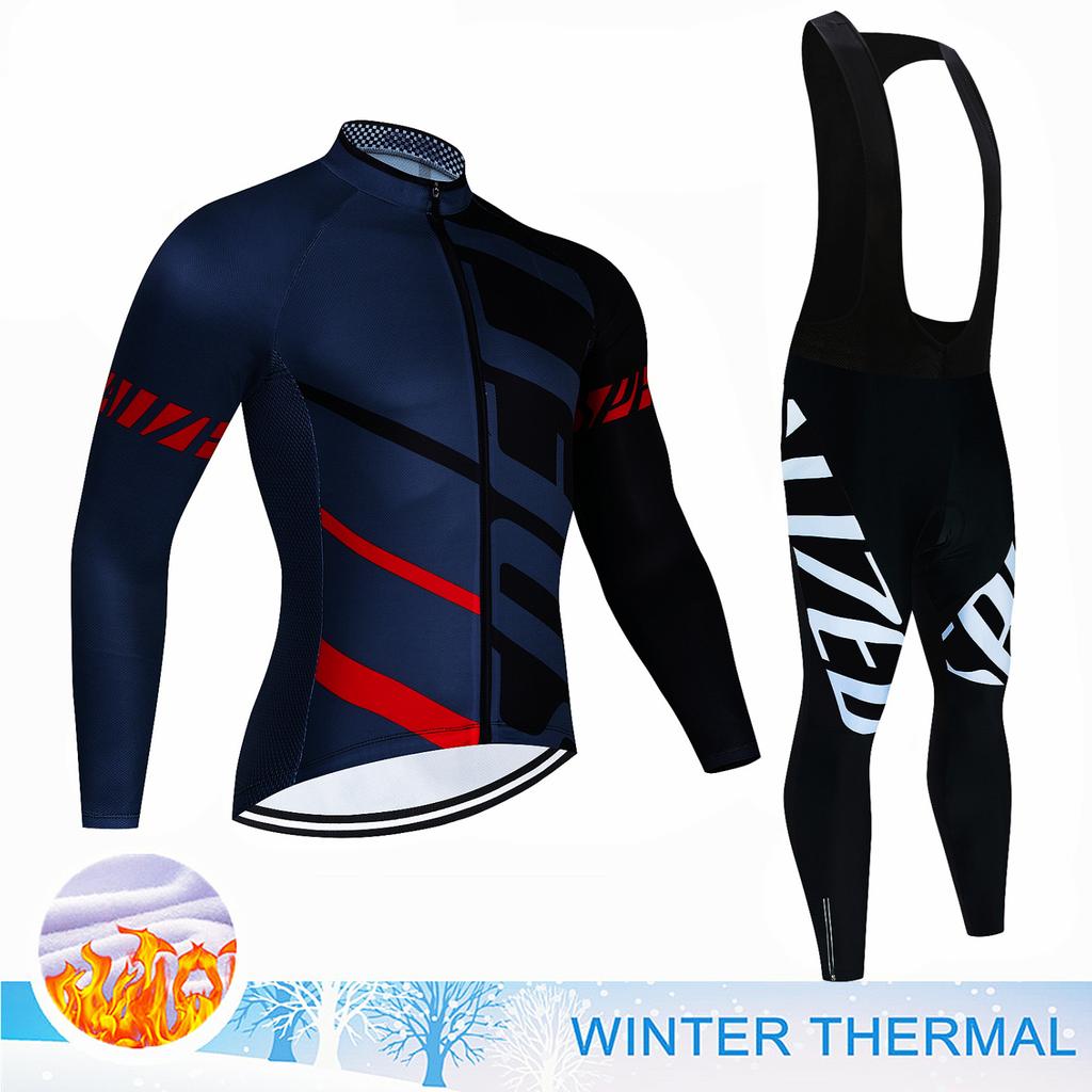 Pro Winter Thermal Fleece Велосипедные майки Комплекты с длинным рукавом Велосипедная одежда MTB Велосипедная одежда Maillot Ropa Ciclismo Велосипедный костюм