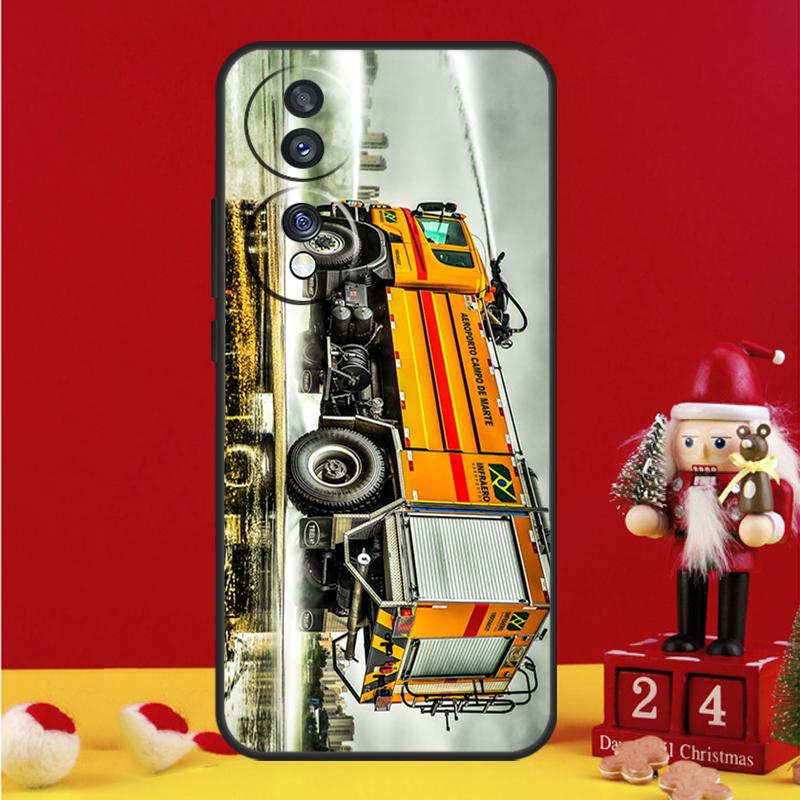 Fire Truck Case For Honor Magic 5 6 7 8 Pro Honor 200 400 50 70 90 Lite X8b X8c X9a X9b X9c Win RT Cover