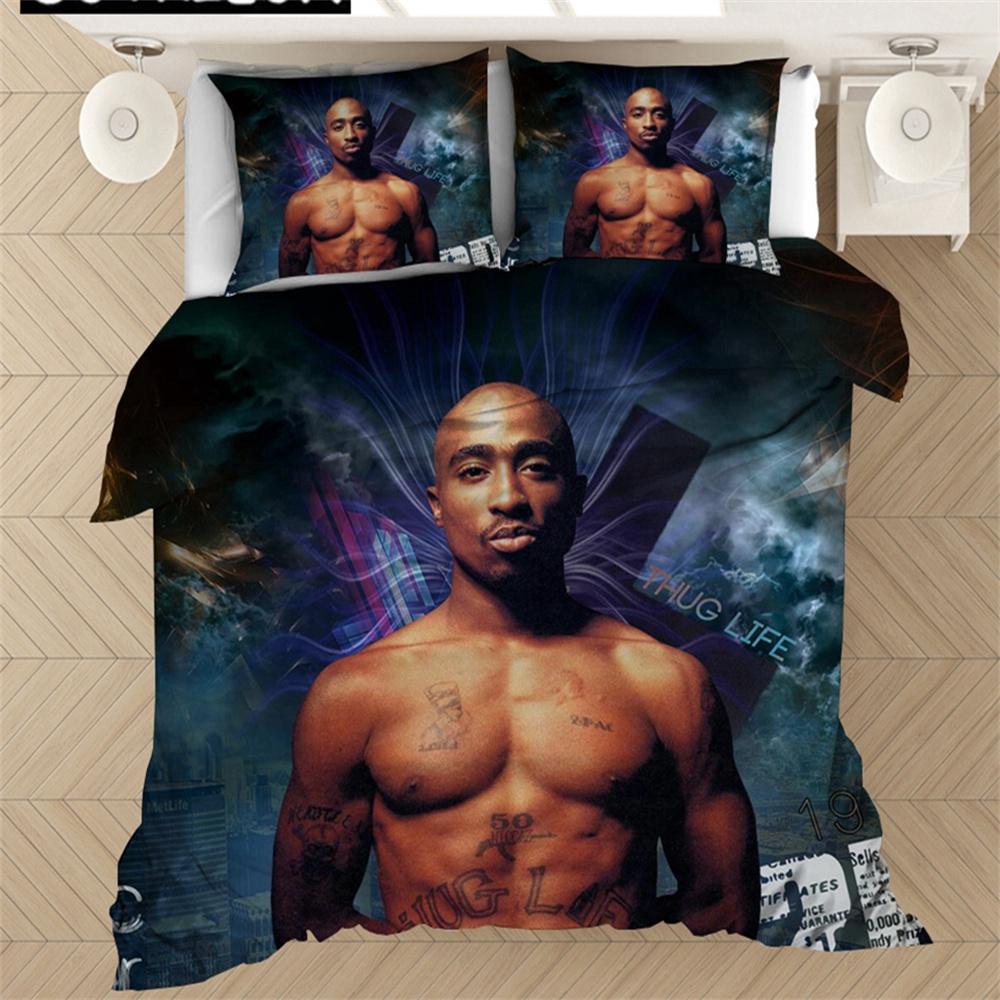 Rapper Tupac 2Pac 3D Printed Bedding Set Duvet Covers Pillowcases Comforter Bedding Set Bedclothes Bed Linen 01